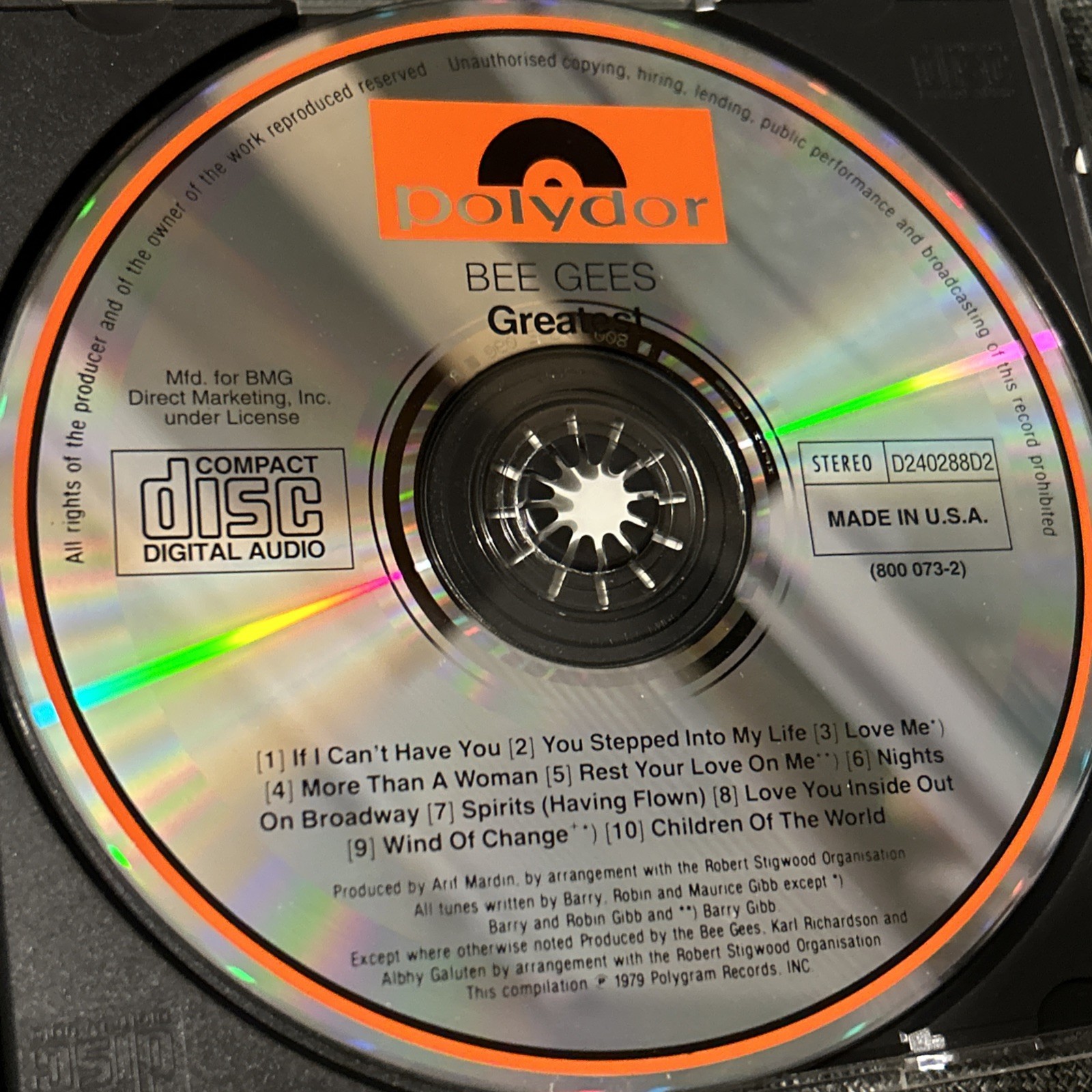Bee Gees – The Best of the Bee Gees CD Polydor Records