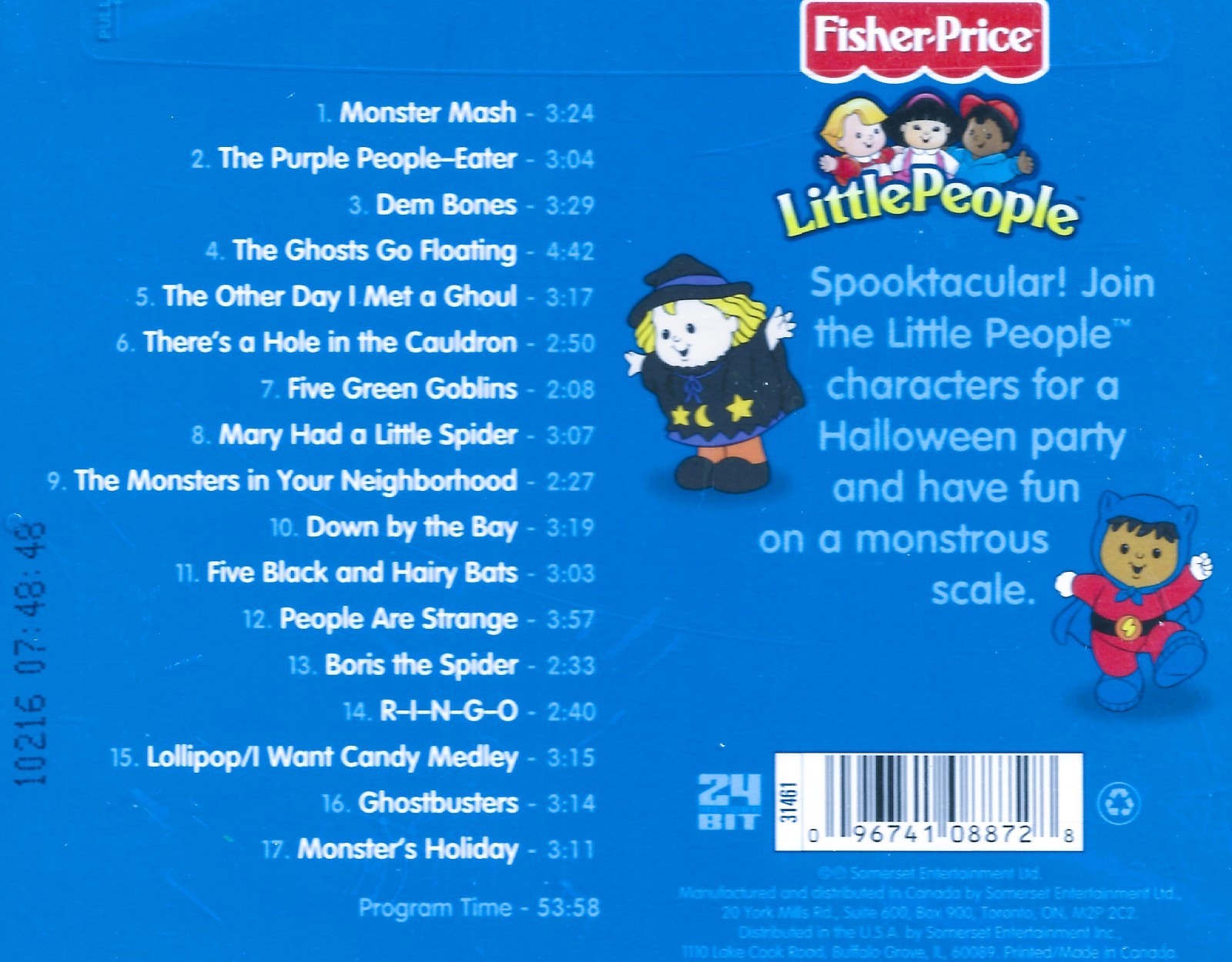 Fisher Price: Halloween Sing-Along by Little People (Cd Jan-2005) NEW